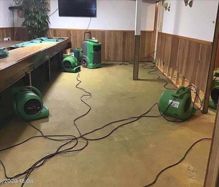 Water Damaged Club in Dundalk, MD - wet carpet removed -  After SERVPRO of Sparrows Point / Essex / Chase arrived. 