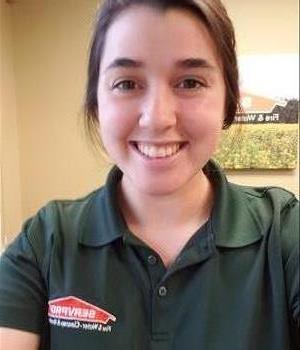 Stephanie Rappazzo, Manager of SERVPRO Sparrows / Point / Essex / Chase is posing for her work portait at their office in MD