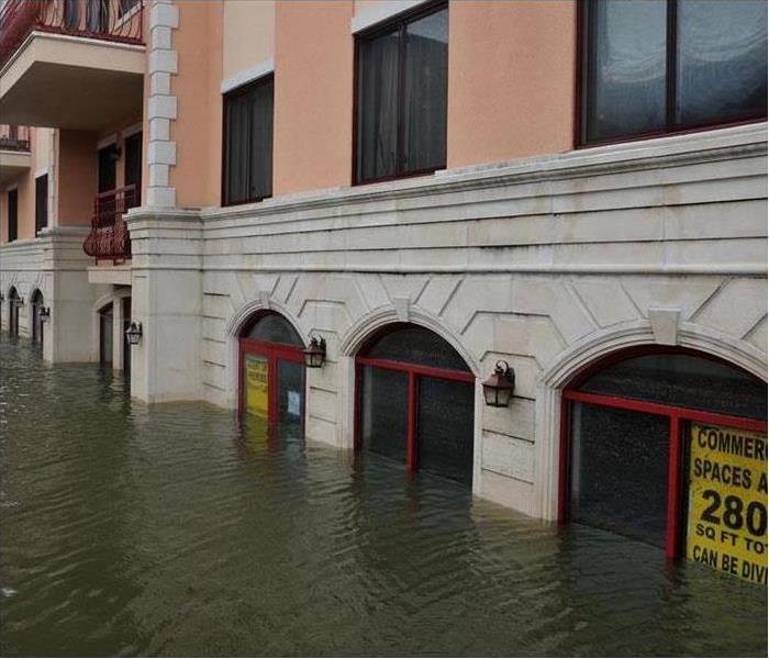 Flooded commercial space
